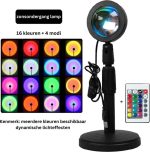 RGB Dimming 180 Degree Rotation Remote Control USB Plug-in LED Rainbow Sunrise Sunset Projector Lamp - Image 4