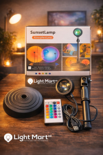 RGB Dimming 180 Degree Rotation Remote Control USB Plug-in LED Rainbow Sunrise Sunset Projector Lamp - Image 3