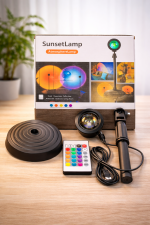 RGB Dimming 180 Degree Rotation Remote Control USB Plug-in LED Rainbow Sunrise Sunset Projector Lamp