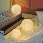 Moon Ball Lamp LED Night Light With Plastic Stand Battery Powered Starry Lamp Bedroom Decor Bedside Night Lights Kids Gifts - Image 4
