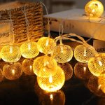 LED Ball String Lights Fairy Garland Golden Lantern Shape - Image 2
