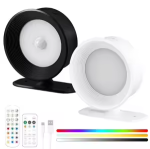Battery Operated Wall Lamp 360 Rotating Magnetic Fixation Bedroom Stairs Hallway Touch Wireless Wall Light Indoor With Remote - Image 2