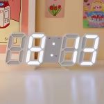 3D Digital Wall Clock Decoration Date Time Celsius Nightlight Display Table Desktop Clocks Alarm Clock-type Temperature Sensor