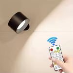 Battery Operated Wall Lamp 360 Rotating Magnetic Fixation Bedroom Stairs Hallway Touch Wireless Wall Light Indoor With Remote - Image 5