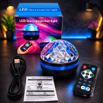 LED Starry Projection Light with Remote Control - রিচার্জেবল ম্যাজিক ডিস্কো লাইট - Image 2