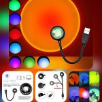 USB Colorful Sunset Light – Multi Color Projection Lamp for Room Decor | Light Mart BD - Image 2